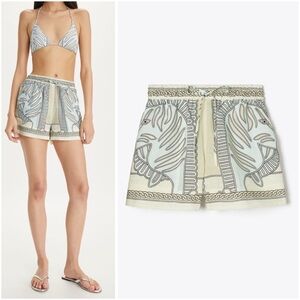 Like new Tory Burch Printed Camp Linen Shorts $395